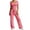 #0316-Red, variant on Pounoo Women's Loungewear Sets Ribbed Square Neck Stripe Short Sleeve Top And Wide Leg Pants Two Piece Outfits Daily Wear Soft Stretchy Comfortable Loungewear Gift