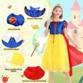 thumbnail image 4 of Vestido de princesa Costume COTRIO con capa y corona, varita, talla 10, 4 of 6