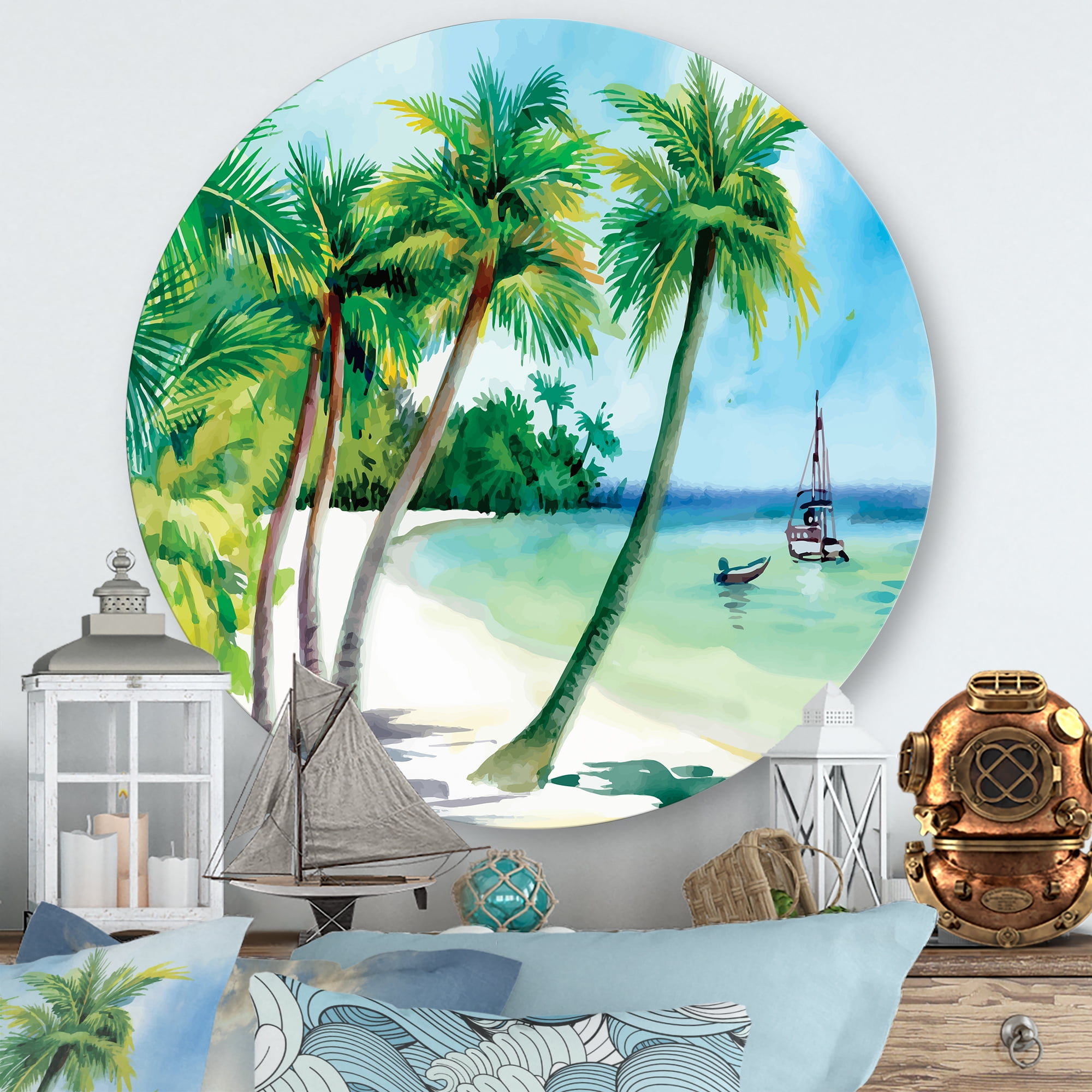 ジョン・バルデッサリ Palm tree/seascape ポスター