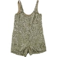 thumbnail image 1 of French Connection Womens Shine Romper Jumpsuit, Metallic, Medium, 1 of 1