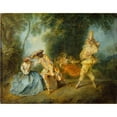 thumbnail image 3 of Nicolas Lancret 24x20 Black Modern Framed Museum Art Print Titled - An Italian Comedy Scene (C.1734), 3 of 5