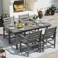 thumbnail image 7 of Poteban Patio Dining Chairs Set of 2, HDPE Outdoor Furniture Set, Outdoor Dining Set for Garden, Backyard, Poolside (Gray, 4 Chairs), 7 of 7