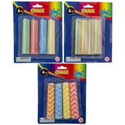 Regent Products G16164T Sidwalk Novelty Chalk with Triangle Rainbow Stack Chevronblister Card, 3 Assorted Color - 4 Piece