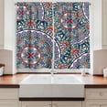 thumbnail image 2 of Ambesonne Vintage Kitchen Curtains, Circular Floral, 55"x39", Multicolor, 2 of 3