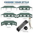 thumbnail image 4 of HOTEEL 10x30 Pop Up Canopy Tent with 8 Sidewalls,Wave Eave Heavy Duty Canopy Tent for Outside ,Camping,Wedding,Ez tents for party with Roller Bag Thickened Frame Large Space UV 50+ Waterproof,Gray, 4 of 11