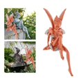 thumbnail image 3 of Estatua Sentada Hugo Adorno de Jardín Artesanía de Resina Decoración de Patio Ángel Azul, 3 of 10