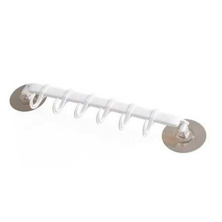 

Mnycxen Kitchen Strong Wall Hanging 6 Hooks Creative Bathroom Nail-Free Seamless Hanger Coat Hook Household Viscose Hook