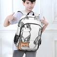 thumbnail image 6 of FORMRS Unisex School Backpack 17" Student Travel Bag with Laptop Compartment, Gray Cute Chubby Cat, 6 of 7