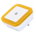 thumbnail image 1 of Yellow Plastic Square Shape Warm Light Smart Light-control LED Night Lamp 110V-250V(US Plug), 1 of 8