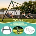 thumbnail image 6 of LeisureStar 700LBS Metal Swing Set for Backyard, Outdoor Heavy Duty Swing Set with 1 Saucer Swing & 2 Belt Swings for Kids, 3“Steel Frame and Adjustable Ropes, Playground Playset for Toddlers, 6 of 9