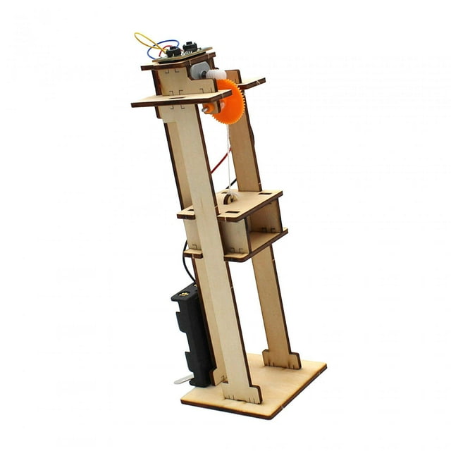 DIY Electric Elevator Lift Model Creativity Science Experiment for Teaching Aids 65mmx65mmx200mm
