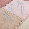 thumbnail image 6 of 4/12pcs Plush Puzzle Foam Floor Mat Soft Fluffy Interlocking Square Foam Tiles Area Rugs Carpet for Parlor Bedroom Decoration, 6 of 9