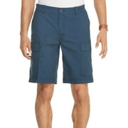 IZOD Mens Saltwater Solid Cargo Shorts 38W Cadet navy blue