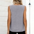 thumbnail image 4 of zbxnLI Women's Tank Tops V Neck Sleeveless Camisole Blouses Ladies Summer Basic Shirt Casual Vacation Clothes, 4 of 6