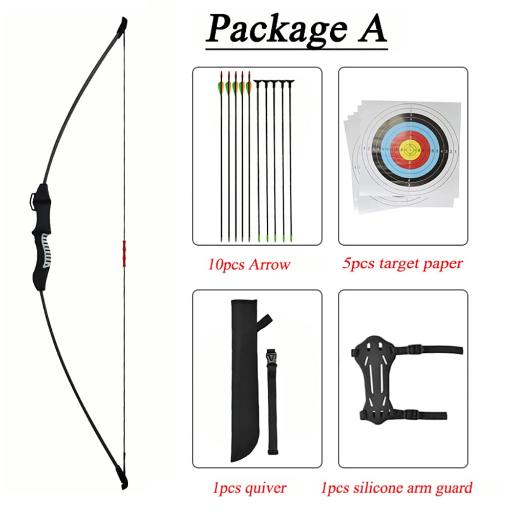 Runzkzy Bow and Arrow for Teens Beginner Archery Shooting Practice Compound Bow Training Set