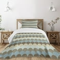 thumbnail image 3 of Ambesonne Geometric Quilted Bedspread Set 2 Pcs, Half Circle Waves, Twin Size, Multicolor, 3 of 6