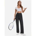 thumbnail image 4 of High Waisted Elastic Wide Leg Yoga Pants for Women with Pockets Casual Sportswear Pants, 4 of 5