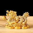 thumbnail image 2 of Jiibva Feng Shui Dragon Statue Ornaments for Wealth and Fortune Symbol Prosperity Home Office Decor, 2 of 7