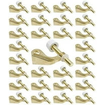 Litepak Hinge Pin Door Stop Heavy Duty Guard Adjustable Door Saver (32 Pack, Polished Brass)