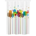 thumbnail image 1 of Winery Stall Shower Curtain, Colorful Wine Glasses Alcohol Drink Beverage Fizzy Champaigne Party Bar Art Design, Fabric Bathroom Set with Hooks, 54W X 78L Inches, Multicolor, by Ambesonne, 1 of 1
