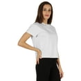 thumbnail image 2 of Inkmeso T-Shirt à Manches Courtes pour Femmes Épaules Tombantes Col Rond T-Shirts d'Été Décontractés, 2 of 7
