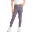 thumbnail image 2 of FSYBOA Girls Leggings, Stretch Casual Sports High Waist Fall Bottoms Gray Size 9-10T, 2 of 6