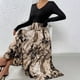 thumbnail image 4 of Vestidos de fiesta casuales con vuelo, estilo vintage, florales, acampanados, para mujer, M, 4 of 5