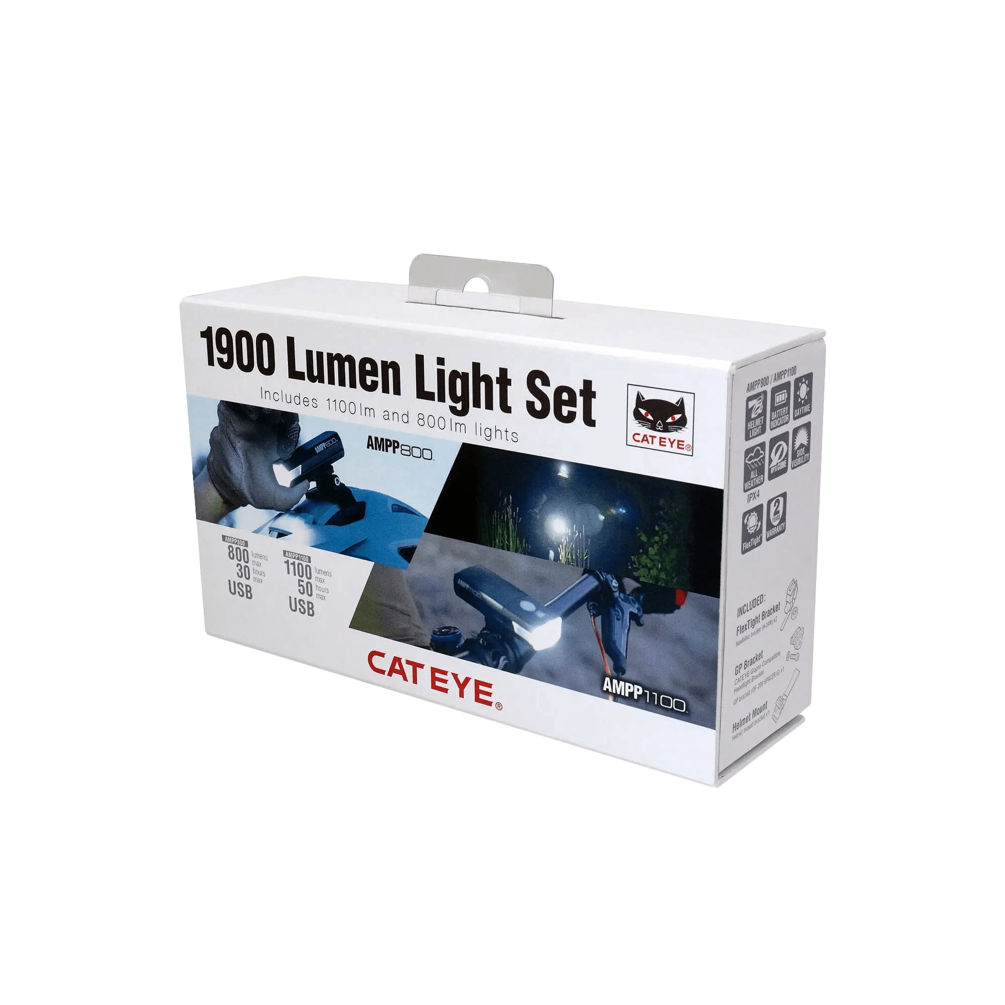 CATEYE AMPP1100 & AMPP800 Rechargeable Bike Headlights, 1900 Lumen