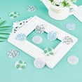 thumbnail image 4 of 1 Box DIY Cellulose Acetate(Resin) Earring Making Kits Including Flat Round Pendants Brass Earring Hooks Golden & Silver, 4 of 6