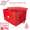 thumbnail image 3 of Simplify 60 Count Non Woven Ornament Storage Box with Stackable Dividers, Red, 3 of 13