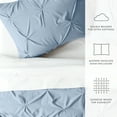 thumbnail image 5 of Noble Linens Light Blue Pinch Pleat 3-Piece Duvet Cover Set, Full/Queen, 5 of 9