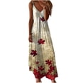 thumbnail image 2 of Qiopertar Robe d'Été Imprimée Décontractée Sans Manches Col en V pour Femmes en Solde Livraison Gratuite à Moins de 5$ jusqu'à 90 % de Réduction, 2 of 5