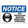 thumbnail image 1 of SignMission OS-NS-A-1218-L-15650 12 x 18 Po Signe d'Avertissement OSHA - une Protection Oculaire Doit Être Portée Lors du Meulage, 1 of 1