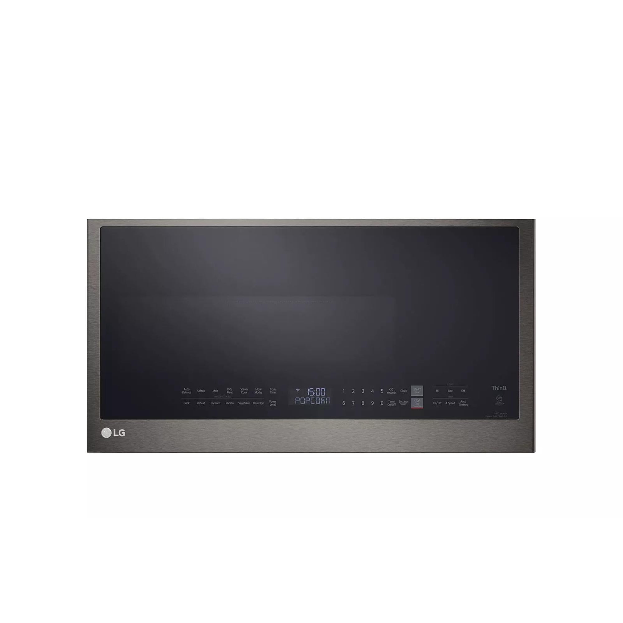 LG Smart Microwave Oven, MVEL2033D, 2.0 cu ft, Over-the-Range, 30 in, Black Stainless Steel Finish