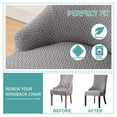 thumbnail image 6 of LKJYER Stretch wingback Side Chair slipcover, Plaid armless wingback Chair Cover Removable Washable Soft Spandex Sloping Armchair Covers with Elastic Bottom for Dining Room, 6 of 8