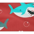 thumbnail image 5 of oneOone Cotton Flex Red Fabric Shark Print Kids Sewing Material Print Fabric By The Yard 40 Inch Wide, 5 of 6