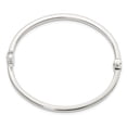 thumbnail image 2 of Sterling Silver Polished Flat Hinged Bangle, 2 of 3