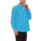 thumbnail image 4 of Camisa de Hombre INSPIRE CHIC con Patrón de Lunares, Cuello de Punta, Manga Larga, Botones, Talla 42, Azul, 4 of 6
