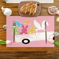 thumbnail image 2 of Hearth & Gear Napperons de Pâques Mignons Lapin Œufs Fleurs Napperons Décoration de Vacances Petit Ensemble de Table à Manger Rond pour 4 Moderne Napperons de Noël Intérieur Chargeurs de Table 6, 2 of 7