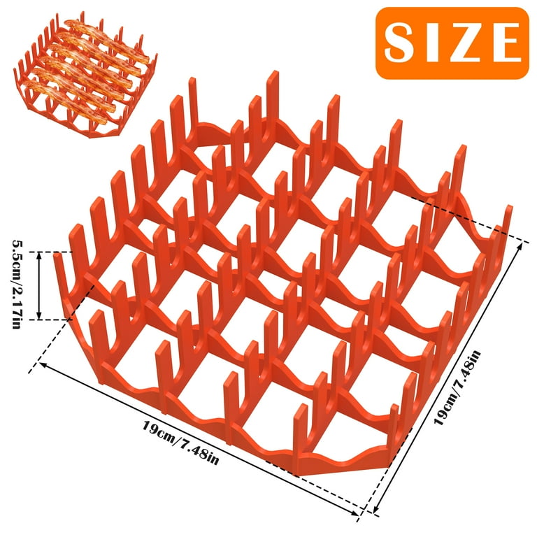 Jytue Silicone Microwave Bacon Cooker with Tray Bacon Rack and Grease Catcher Non-Stick Perfect for Oven Air Fryer Cooking Bacon, Sausage, Pizza Rolls