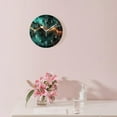 thumbnail image 3 of 10 Inch Wall Clock Battery Operated Silent Clock Decorative for Office, Kitchen, Outdoor, Living Room，Fire Ice Lightning Thunder Beautiful, 3 of 4
