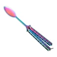 thumbnail image 4 of Cuchara de mariposa Cuchara de entrenamiento de mariposa, Utensilio plegable para vajilla de camping, mango colorido, 4 of 9