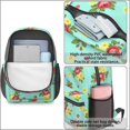 thumbnail image 4 of Pioneer Flower Floral Print Pattern 17" School Backpacks for Teens,Waterproof Oxford Fabric,S-Shape Padded Straps for School,Travel,Hiking,Camping, 4 of 5