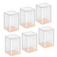 thumbnail image 3 of Caja de exhibición transparente de 6 piezas, organizador de almacenamiento apible para coleccionables, en miniatura, joyería de Rosado yotijar Estuche de muestra, 3 of 7
