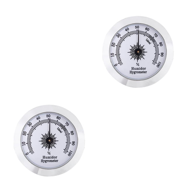 Naiovety Higrómetro Ajustable Firme Mini Duradero para usar Medidor de humedad Movimiento mecánico No requiere para Sliver Type2 NO2 Naiovety CBP221307