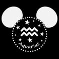 thumbnail image 2 of Junior's Mickey & Friends Aquarius Silhouette Sweatshirt Black 2X Large, 2 of 4