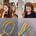 thumbnail image 3 of Diadema de dientes largos estilo coreano, color caramelo esmerilado, antideslizante, geométrica, para niña, accesorio para el cabello, 3 of 8