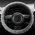 thumbnail image 4 of Eolstice Elastic Fabric Steering Wheel Cover, 38cm Diameter Cold Weather Protector, Non Slip Grip Design for Driving Comfort, 4 of 6