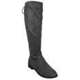 thumbnail image 2 of Liquid Gray Suede Faux City Classified Women Flat Boots Side Zipper Back Lace Up Style Knee High 5.5, 2 of 3