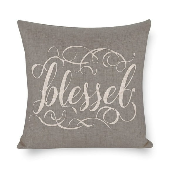 Decorative Square Pillowcase Cushion Case Inspirational Gifts Pillowcase Blessed Throw Pillowcases Pillowcase for Couch Sofa Bedroom Car Living Room 16"x16"